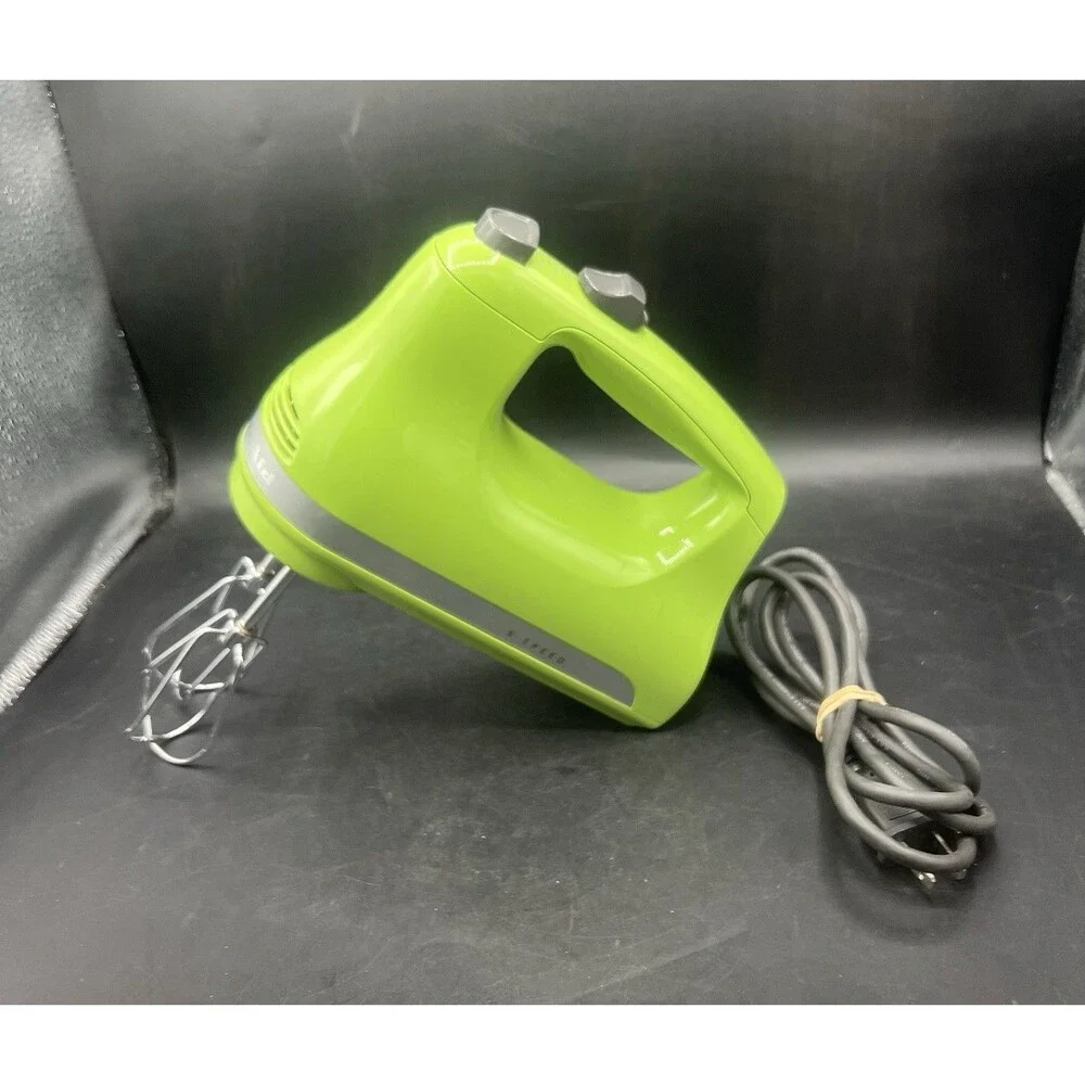KitchenAid KHM512GA Ultra Power 5 Speed Hand Mixer Green Tested w/ Beaters